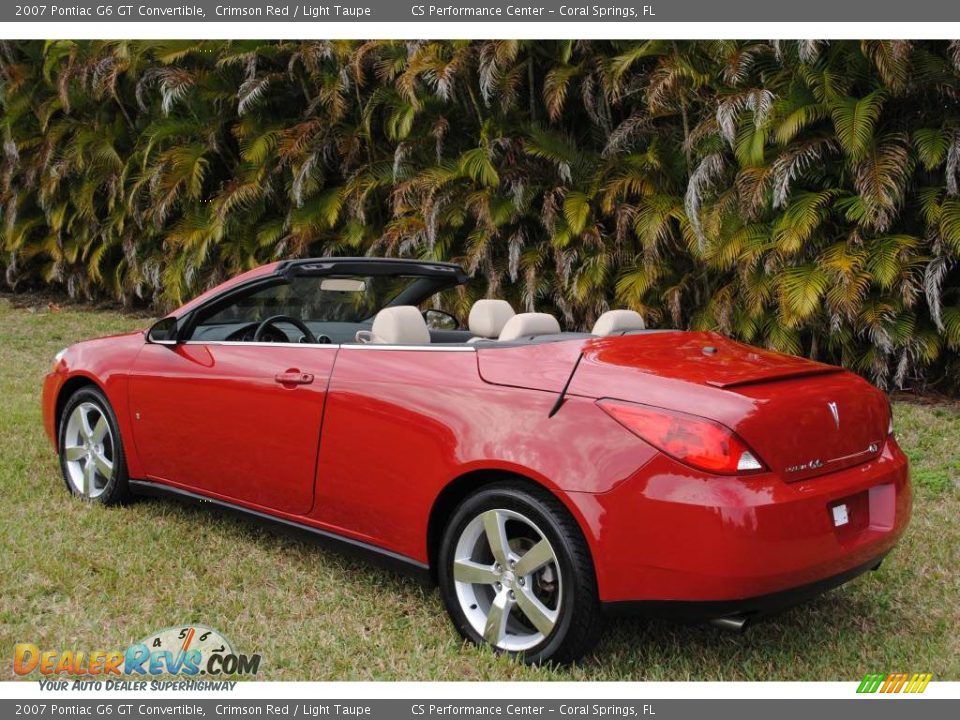 2007 Pontiac G6 GT Convertible Crimson Red / Light Taupe Photo #6