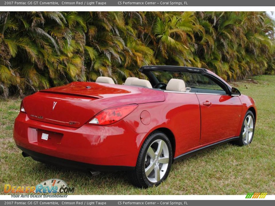 2007 Pontiac G6 GT Convertible Crimson Red / Light Taupe Photo #7