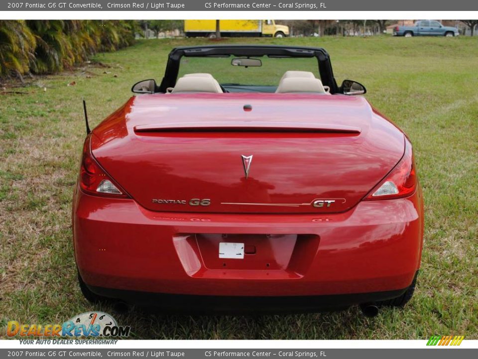 2007 Pontiac G6 GT Convertible Crimson Red / Light Taupe Photo #8