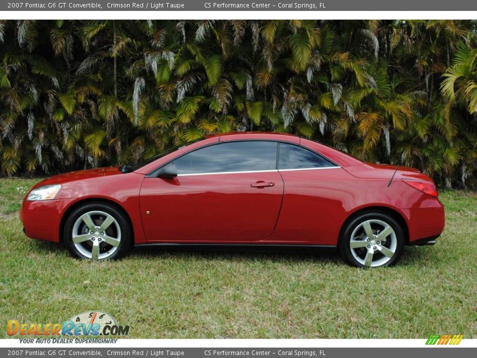 2007 Pontiac G6 GT Convertible Crimson Red / Light Taupe Photo #10