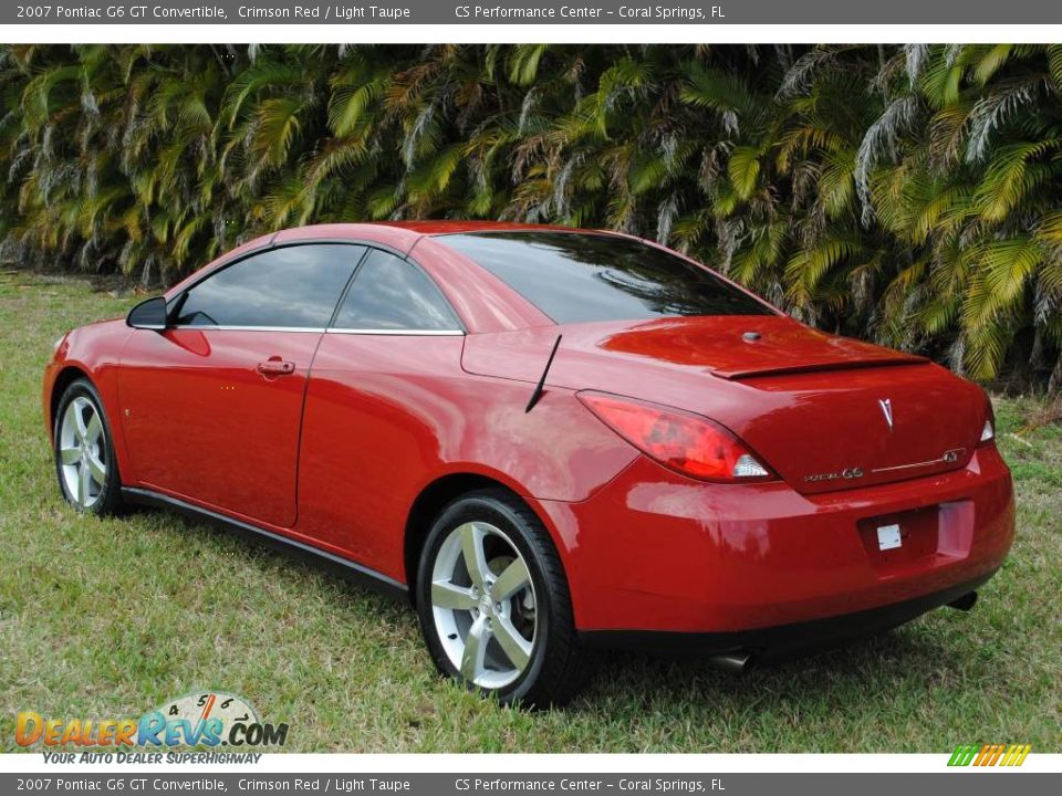 2007 Pontiac G6 GT Convertible Crimson Red / Light Taupe Photo #11
