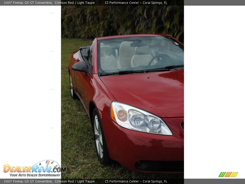 2007 Pontiac G6 GT Convertible Crimson Red / Light Taupe Photo #12