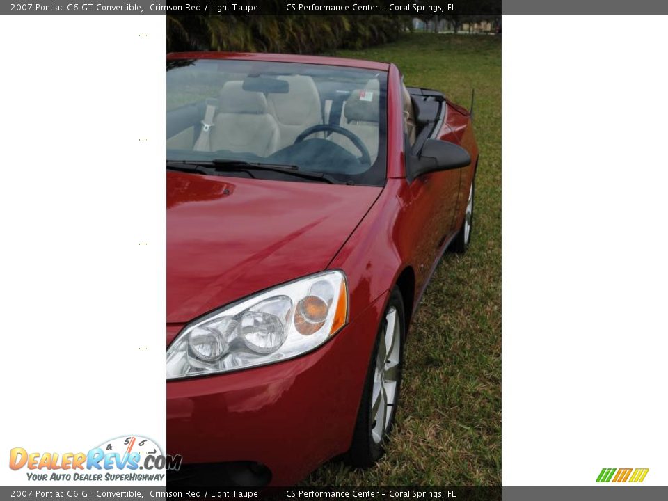 2007 Pontiac G6 GT Convertible Crimson Red / Light Taupe Photo #13