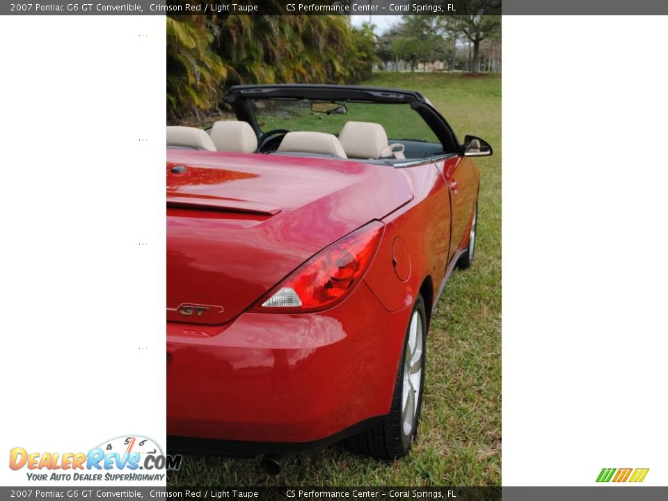2007 Pontiac G6 GT Convertible Crimson Red / Light Taupe Photo #14