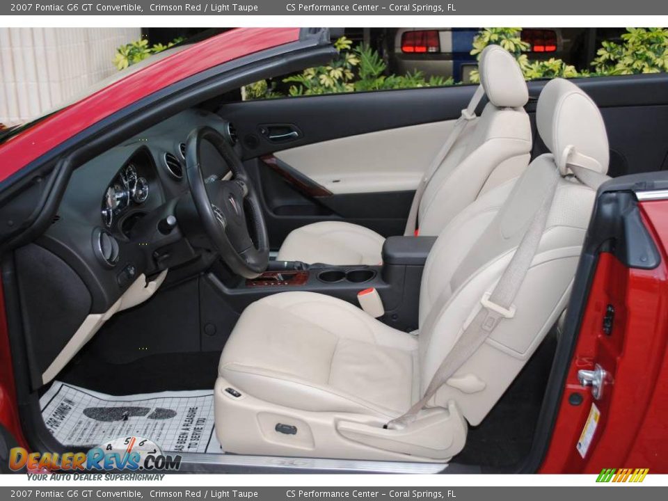 2007 Pontiac G6 GT Convertible Crimson Red / Light Taupe Photo #16