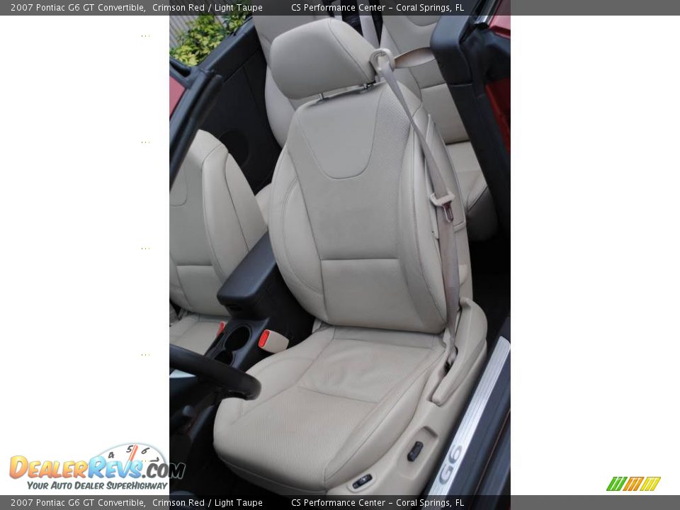 2007 Pontiac G6 GT Convertible Crimson Red / Light Taupe Photo #17