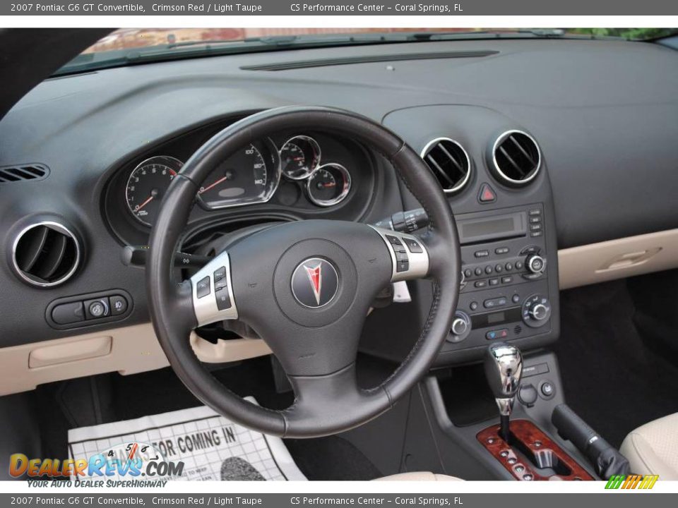 2007 Pontiac G6 GT Convertible Crimson Red / Light Taupe Photo #22