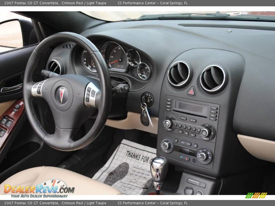 2007 Pontiac G6 GT Convertible Crimson Red / Light Taupe Photo #23