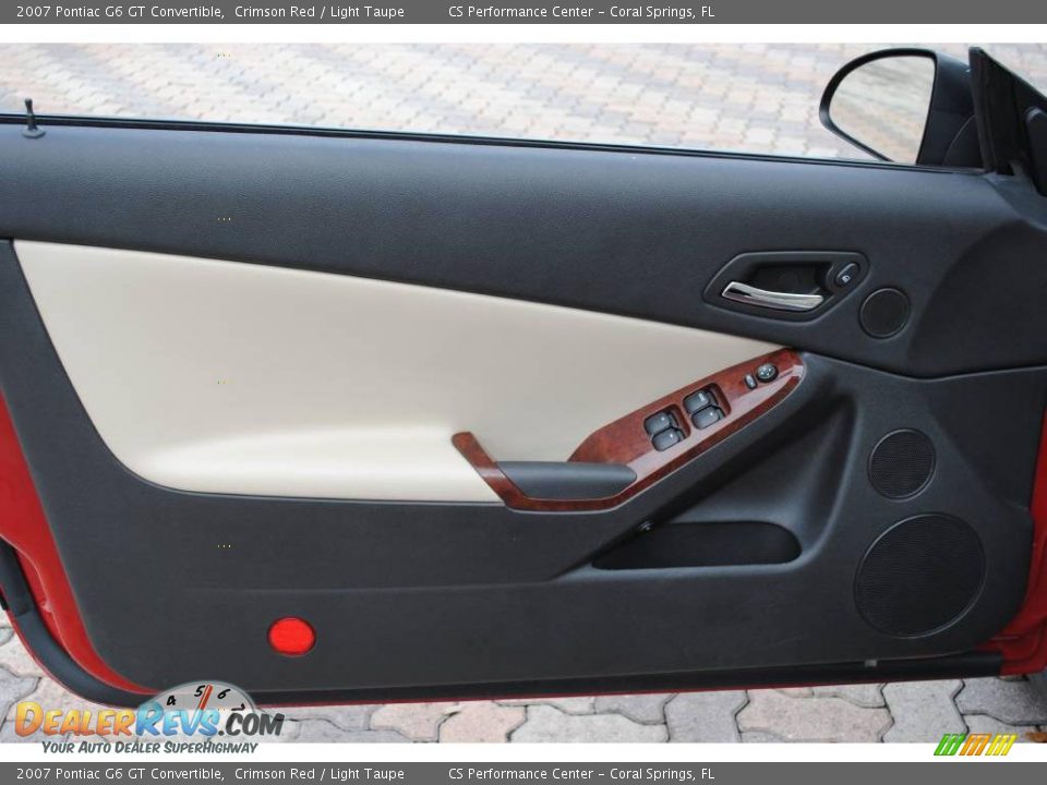 2007 Pontiac G6 GT Convertible Crimson Red / Light Taupe Photo #27