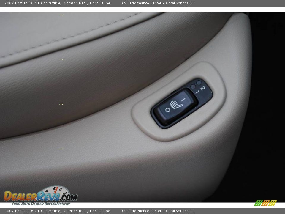 2007 Pontiac G6 GT Convertible Crimson Red / Light Taupe Photo #28