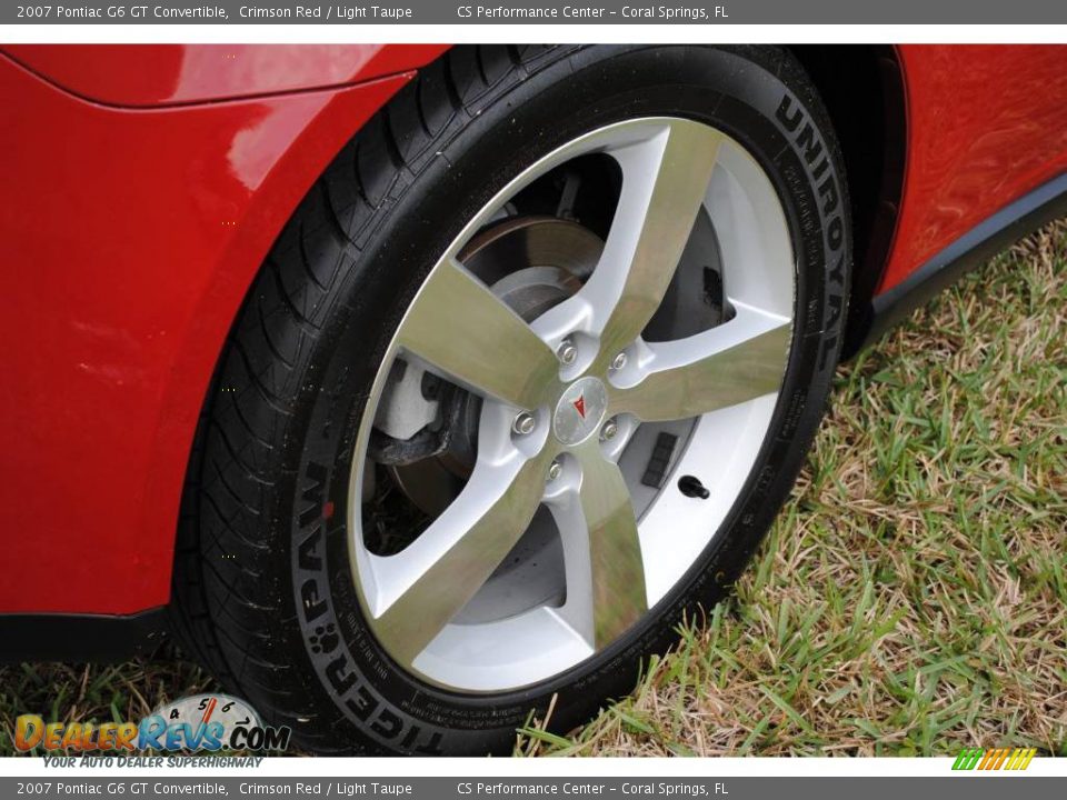 2007 Pontiac G6 GT Convertible Crimson Red / Light Taupe Photo #33