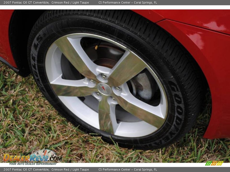 2007 Pontiac G6 GT Convertible Crimson Red / Light Taupe Photo #34