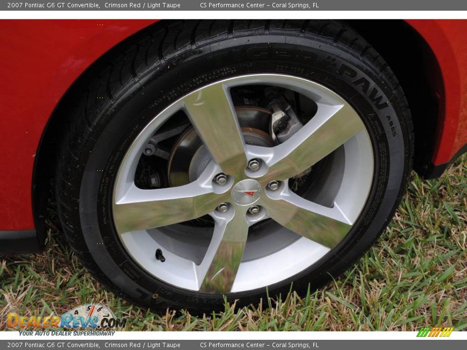 2007 Pontiac G6 GT Convertible Crimson Red / Light Taupe Photo #35