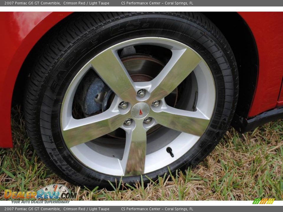 2007 Pontiac G6 GT Convertible Crimson Red / Light Taupe Photo #36