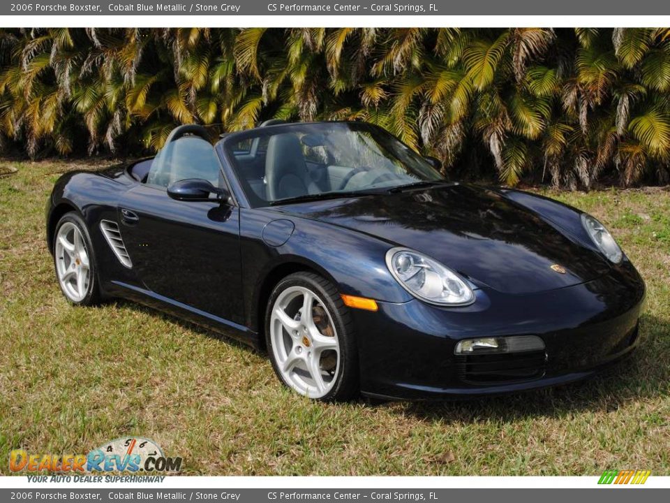 2006 Porsche Boxster Cobalt Blue Metallic / Stone Grey Photo #3