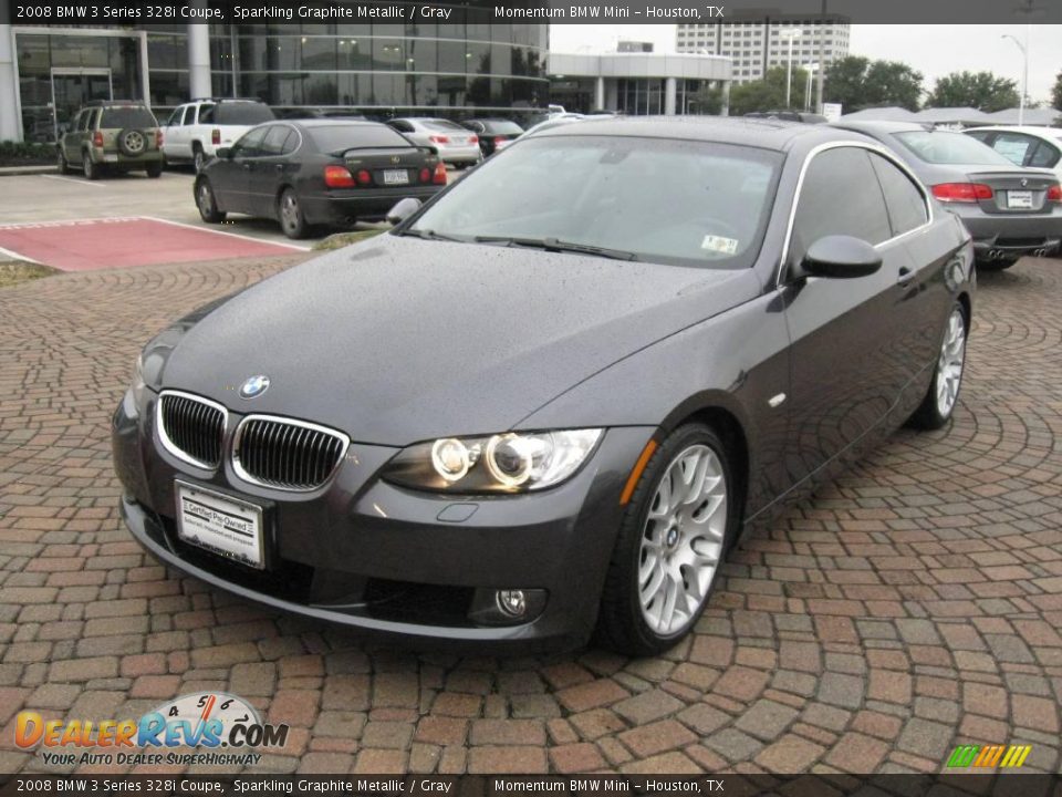 2008 BMW 3 Series 328i Coupe Sparkling Graphite Metallic / Gray Photo #3