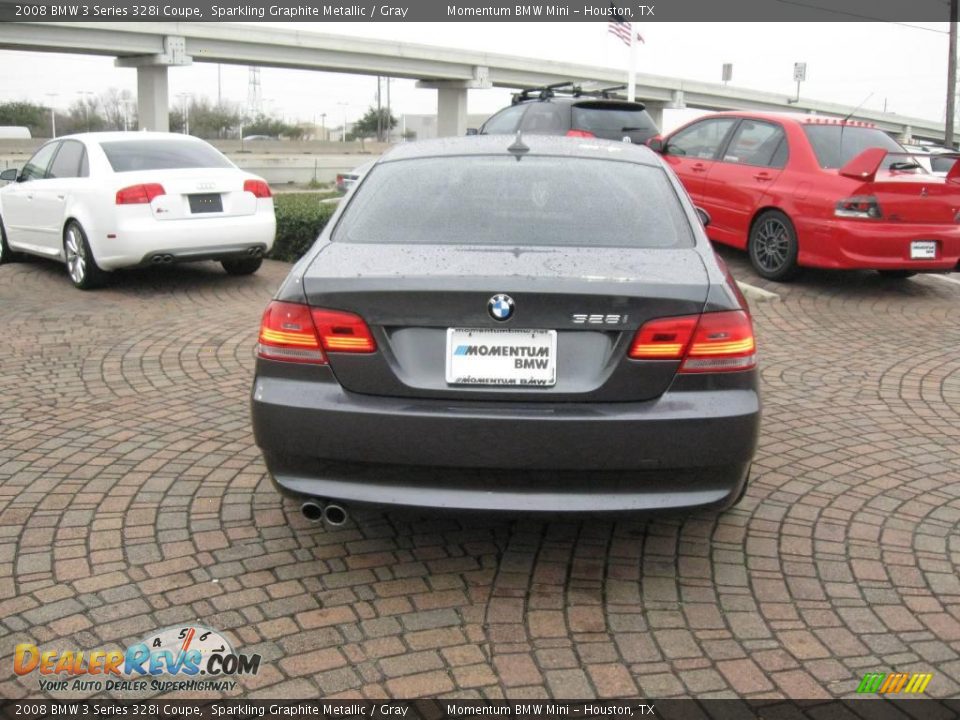 2008 BMW 3 Series 328i Coupe Sparkling Graphite Metallic / Gray Photo #6