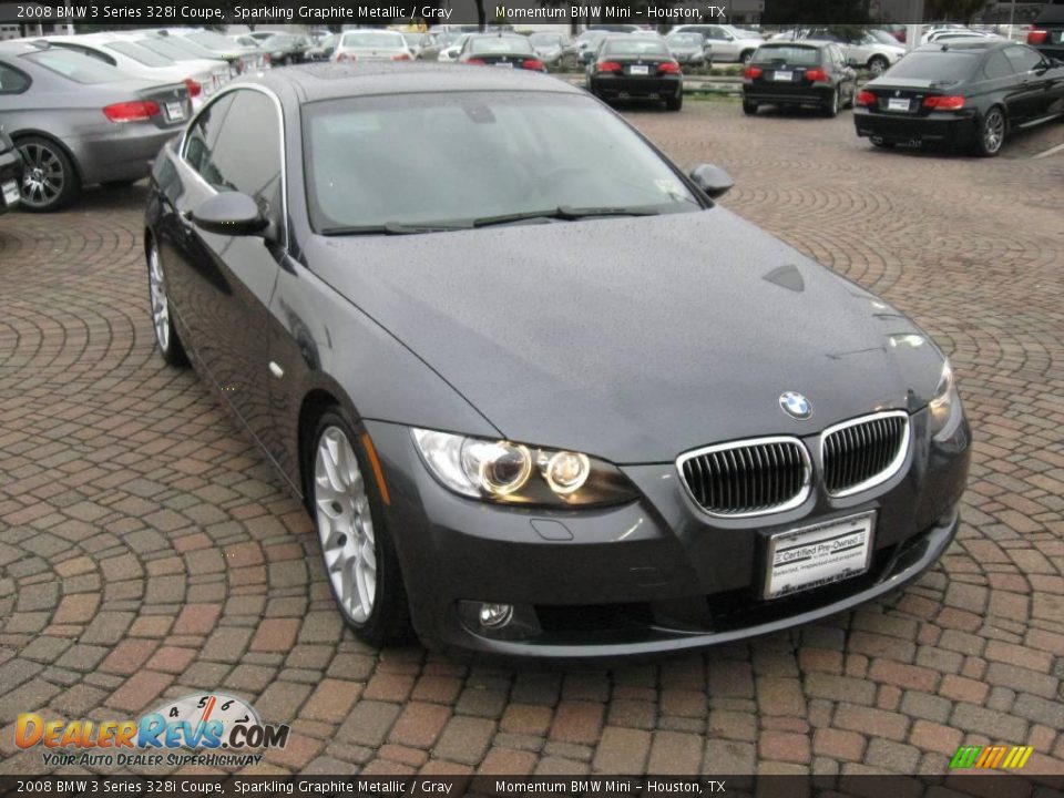 2008 BMW 3 Series 328i Coupe Sparkling Graphite Metallic / Gray Photo #8
