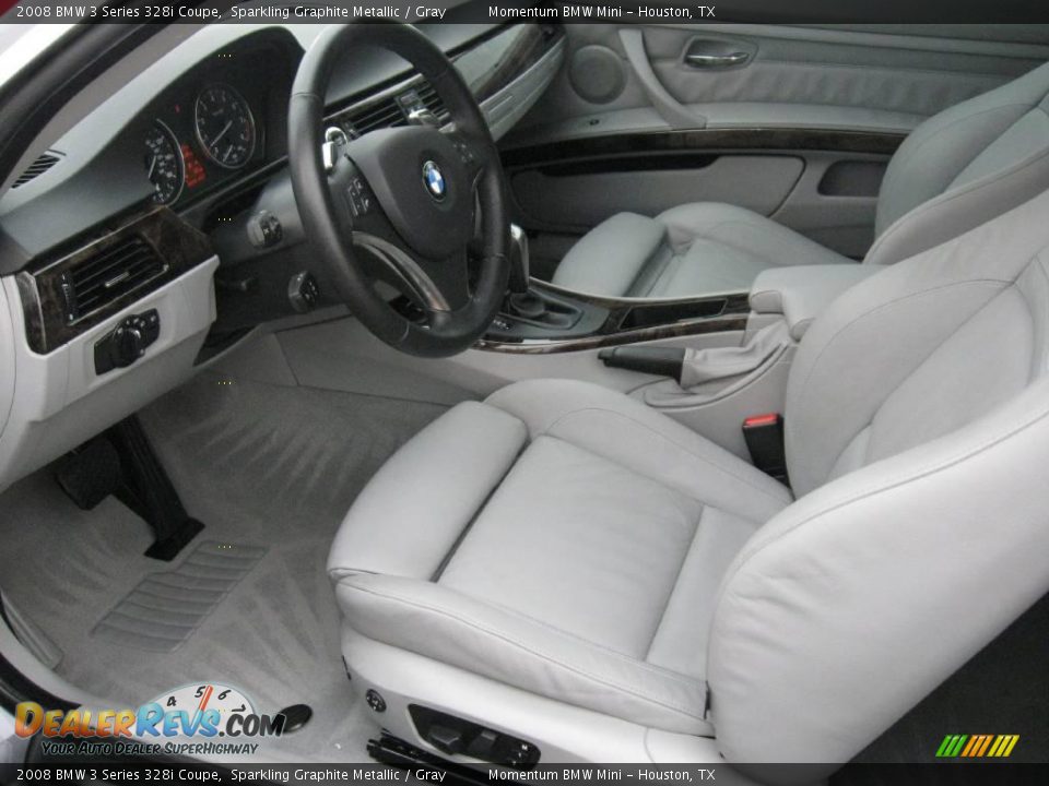 2008 BMW 3 Series 328i Coupe Sparkling Graphite Metallic / Gray Photo #13