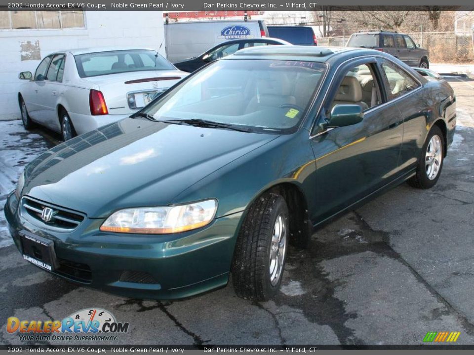 2002 Honda Accord EX V6 Coupe Noble Green Pearl / Ivory Photo #1