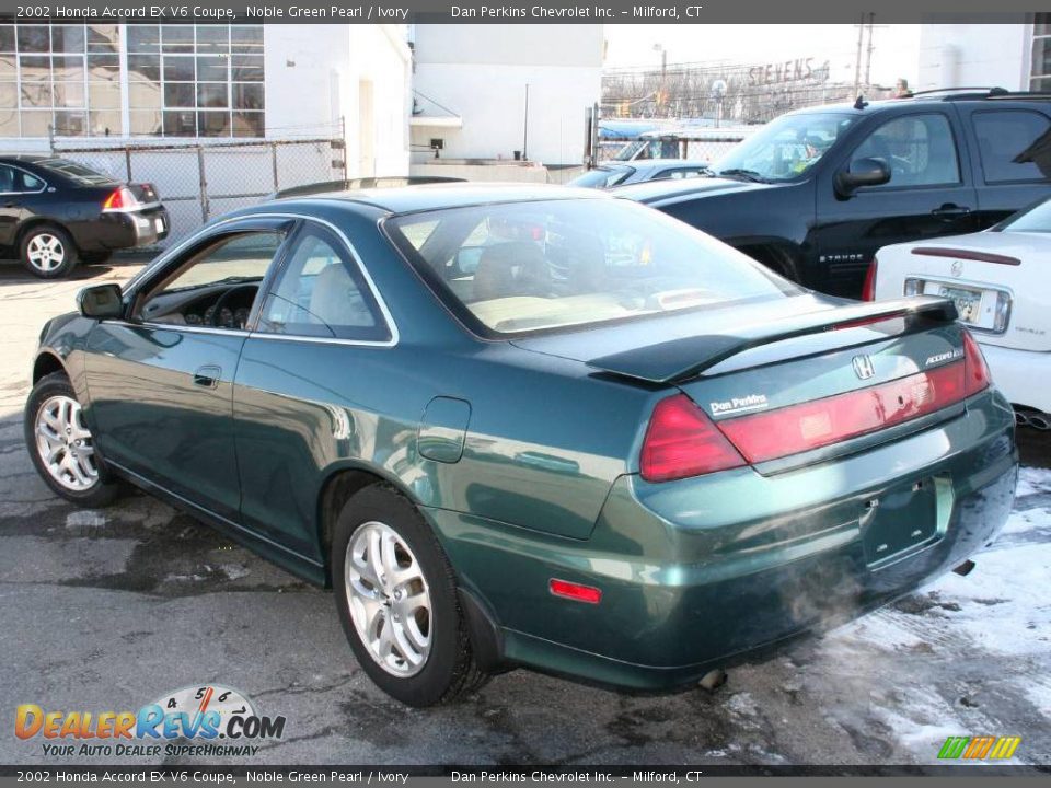 2002 Honda Accord EX V6 Coupe Noble Green Pearl / Ivory Photo #6