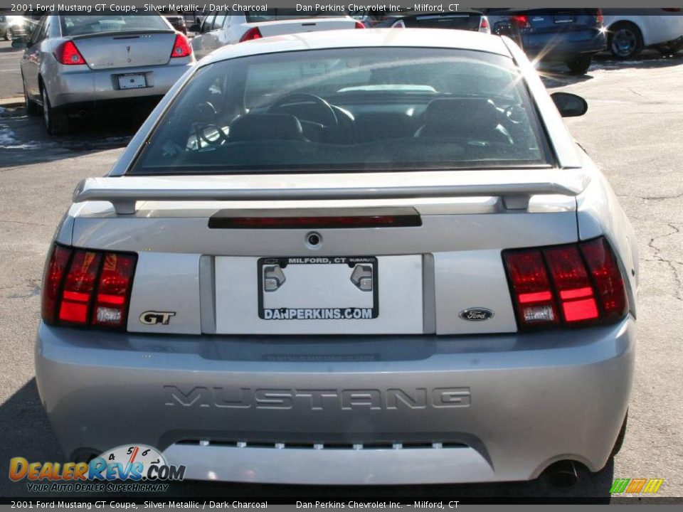 2001 Ford Mustang GT Coupe Silver Metallic / Dark Charcoal Photo #6