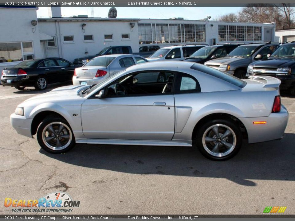2001 Ford Mustang GT Coupe Silver Metallic / Dark Charcoal Photo #8