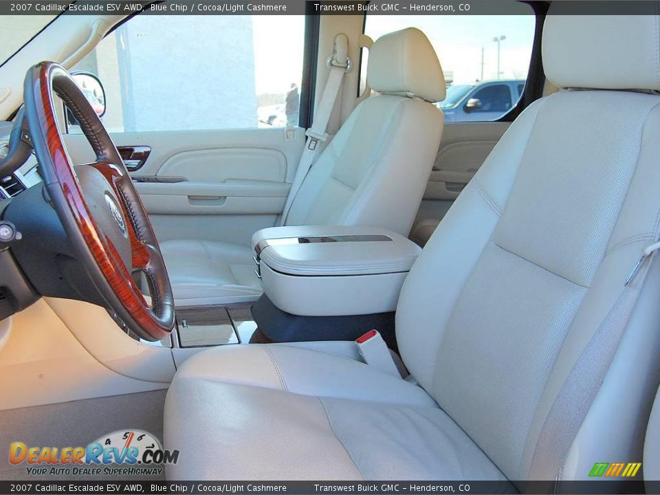 2007 Cadillac Escalade ESV AWD Blue Chip / Cocoa/Light Cashmere Photo #8