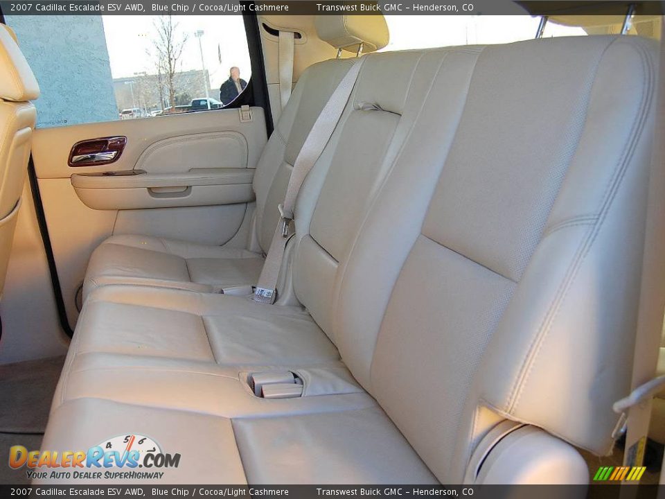2007 Cadillac Escalade ESV AWD Blue Chip / Cocoa/Light Cashmere Photo #9