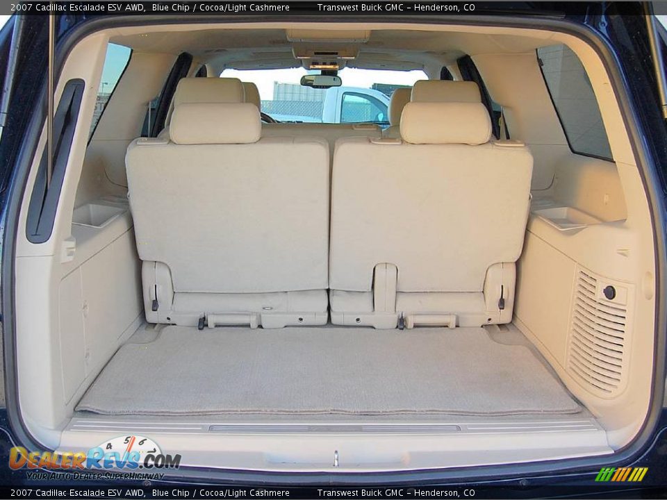 2007 Cadillac Escalade ESV AWD Blue Chip / Cocoa/Light Cashmere Photo #11