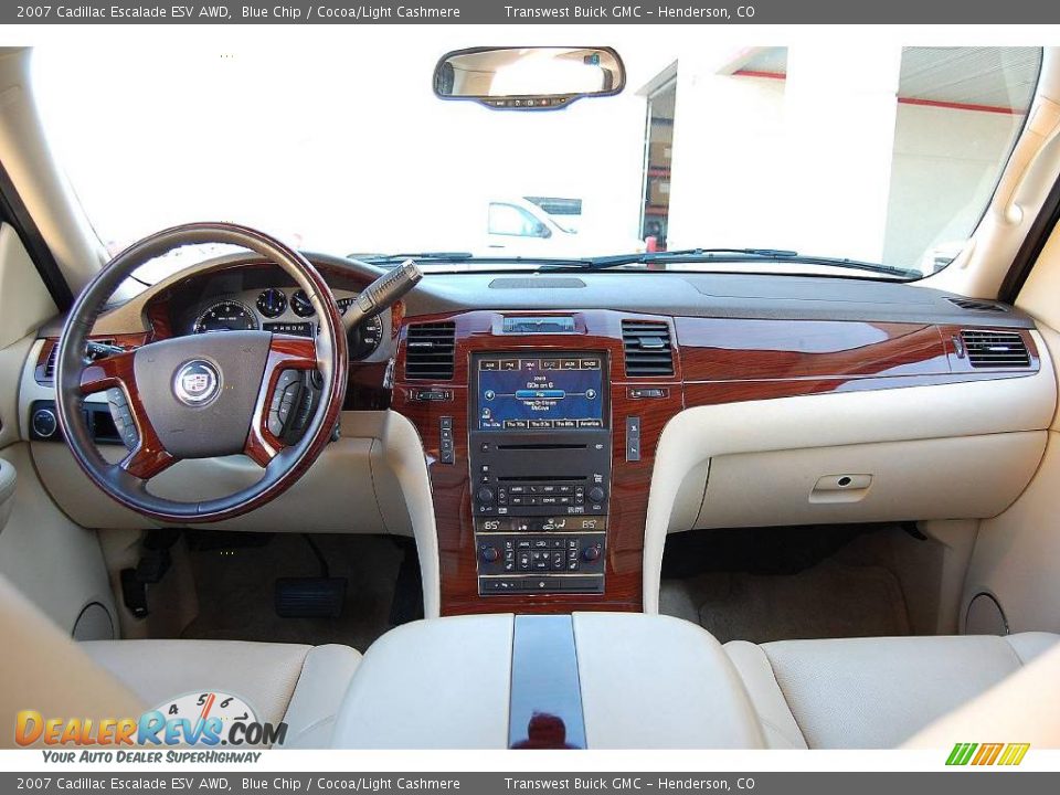 2007 Cadillac Escalade ESV AWD Blue Chip / Cocoa/Light Cashmere Photo #13