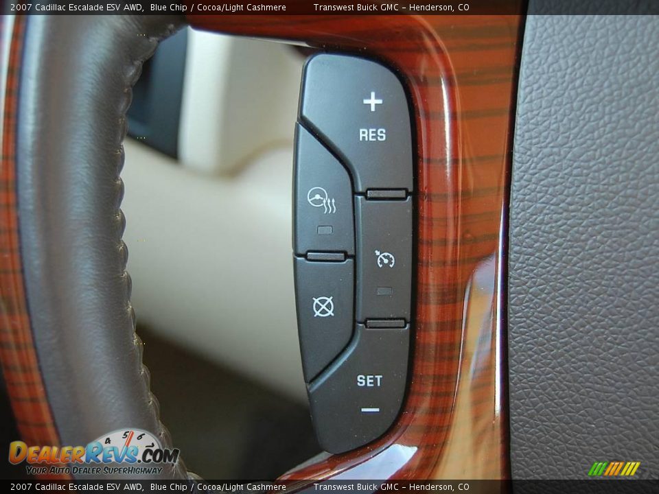2007 Cadillac Escalade ESV AWD Blue Chip / Cocoa/Light Cashmere Photo #21
