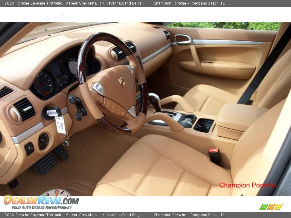 2010 Porsche Cayenne Tiptronic Meteor Grey Metallic / Havanna/Sand Beige Photo #9