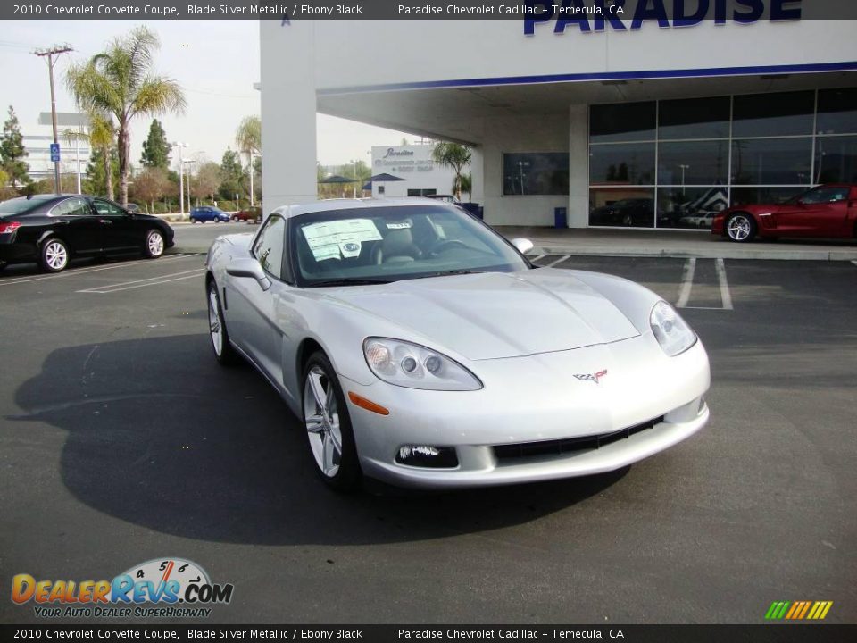 2010 Chevrolet Corvette Coupe Blade Silver Metallic / Ebony Black Photo #2