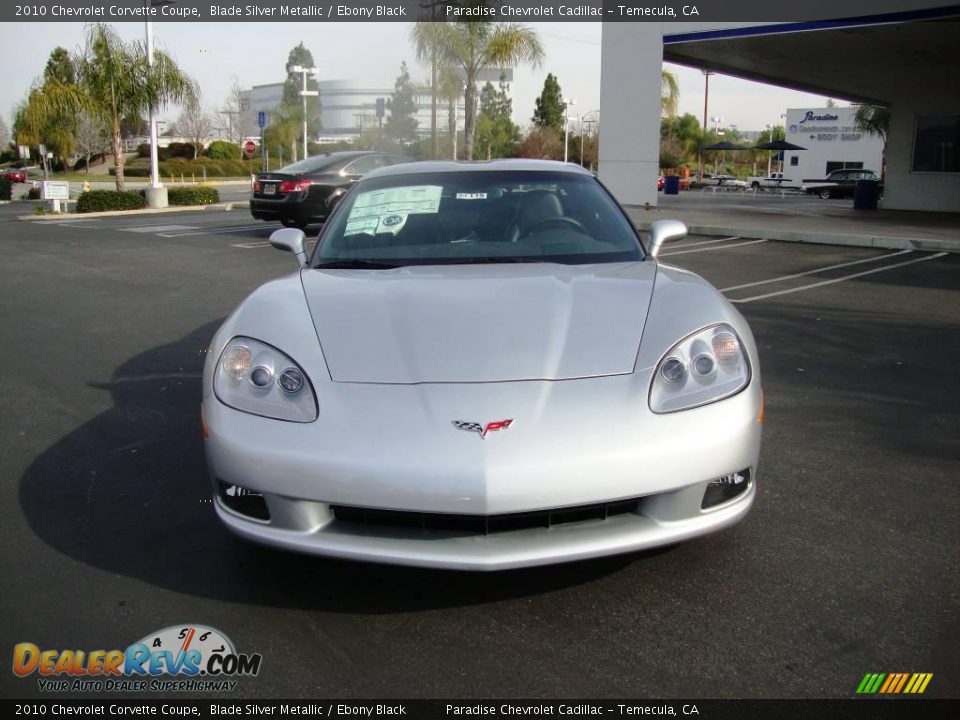 2010 Chevrolet Corvette Coupe Blade Silver Metallic / Ebony Black Photo #3