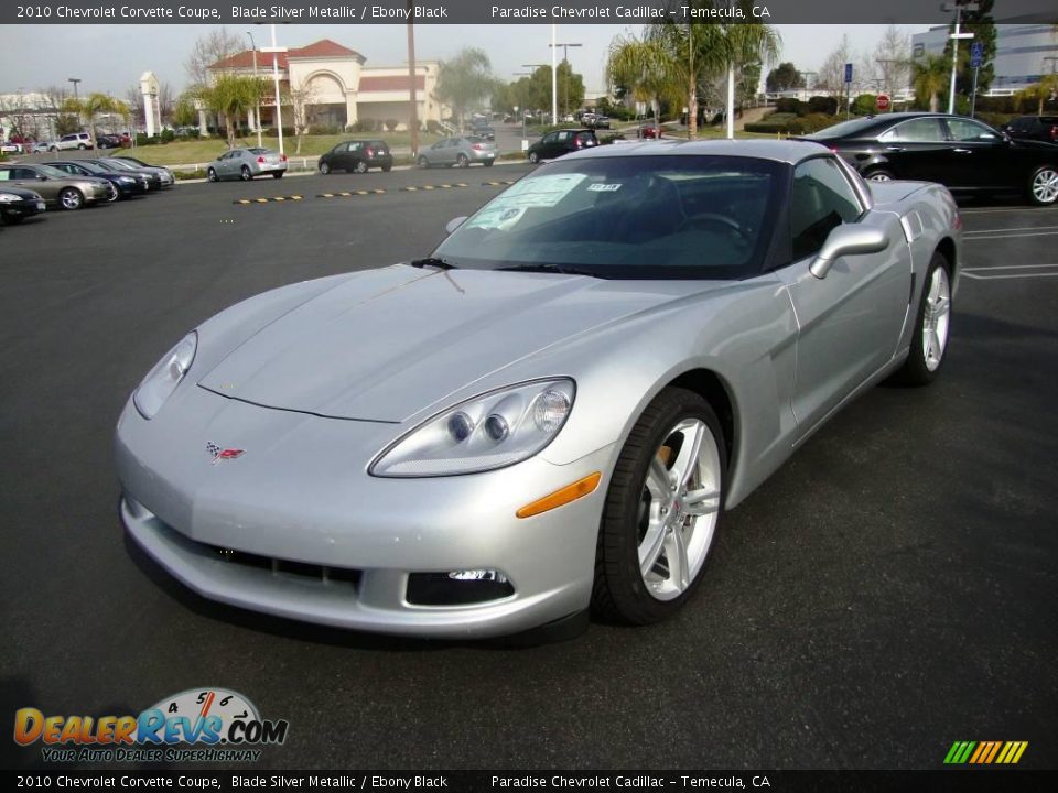 2010 Chevrolet Corvette Coupe Blade Silver Metallic / Ebony Black Photo #4