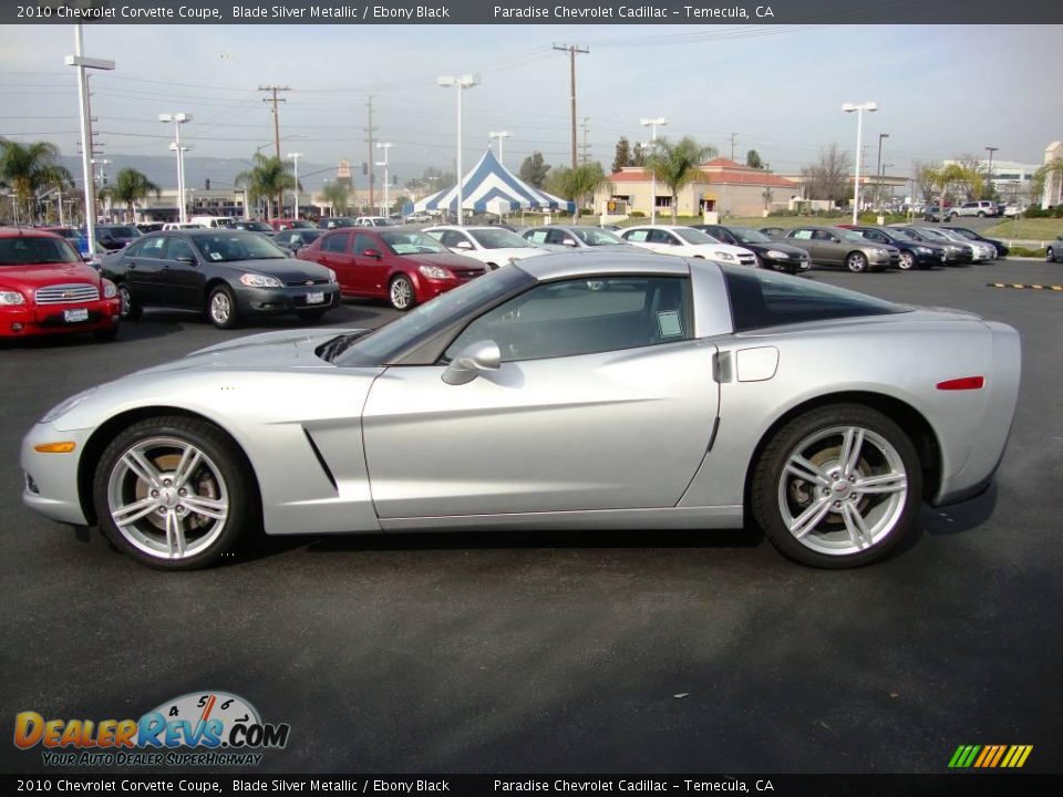 2010 Chevrolet Corvette Coupe Blade Silver Metallic / Ebony Black Photo #5