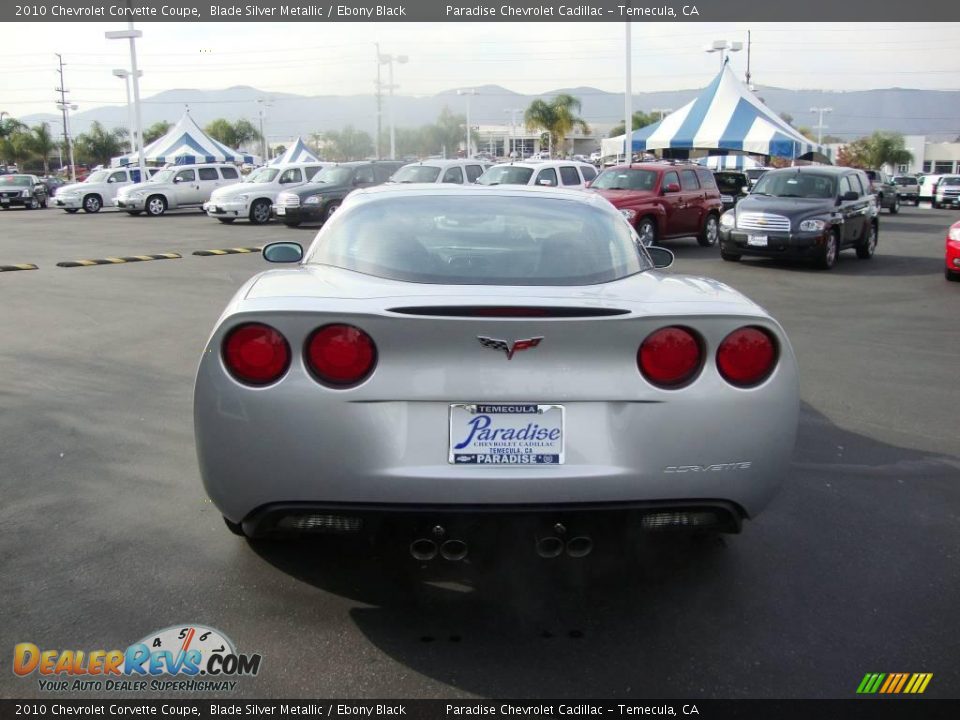 2010 Chevrolet Corvette Coupe Blade Silver Metallic / Ebony Black Photo #7
