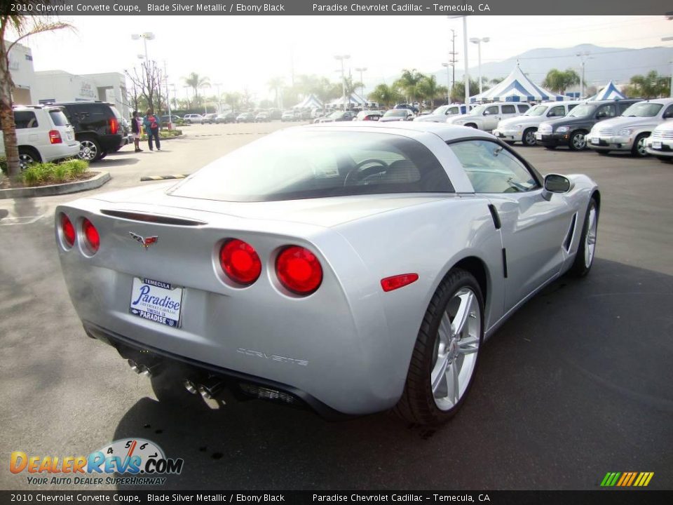 2010 Chevrolet Corvette Coupe Blade Silver Metallic / Ebony Black Photo #8