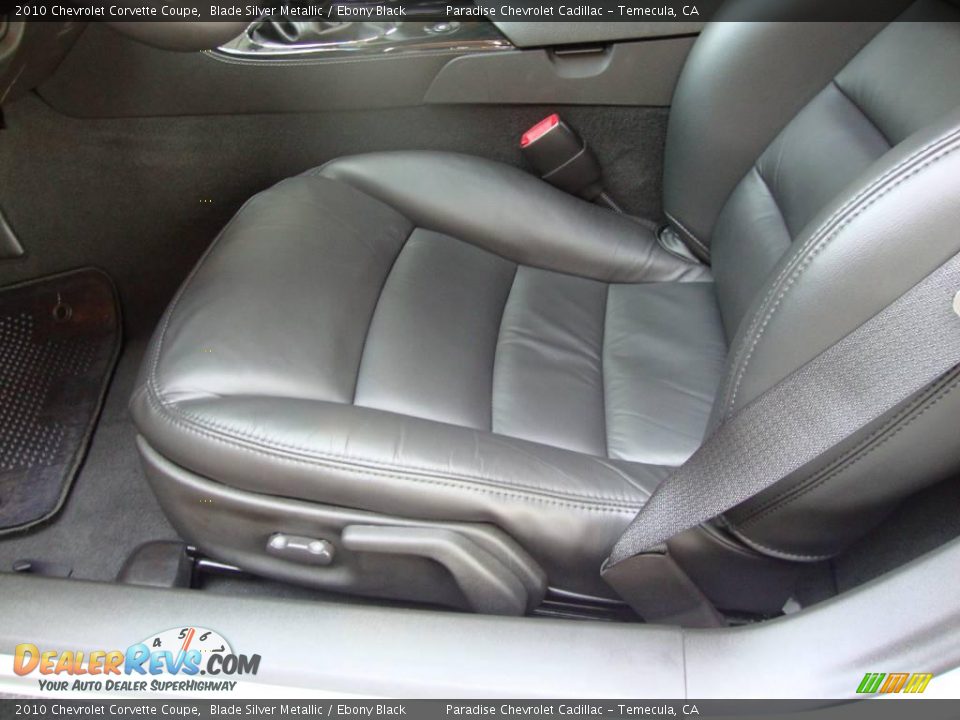 2010 Chevrolet Corvette Coupe Blade Silver Metallic / Ebony Black Photo #17