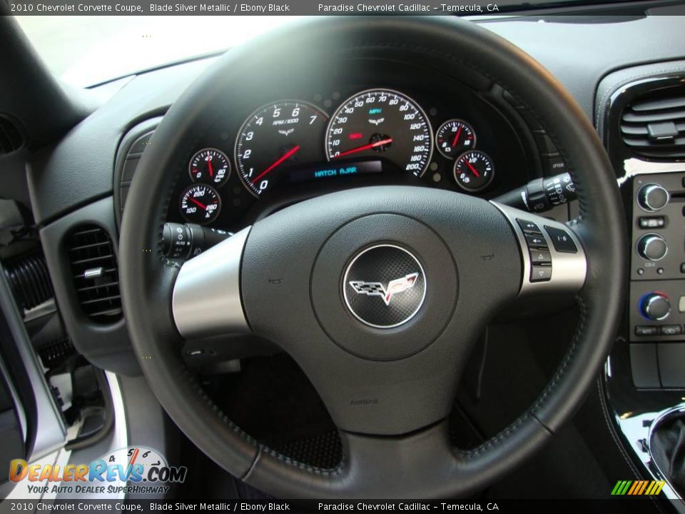 2010 Chevrolet Corvette Coupe Blade Silver Metallic / Ebony Black Photo #19