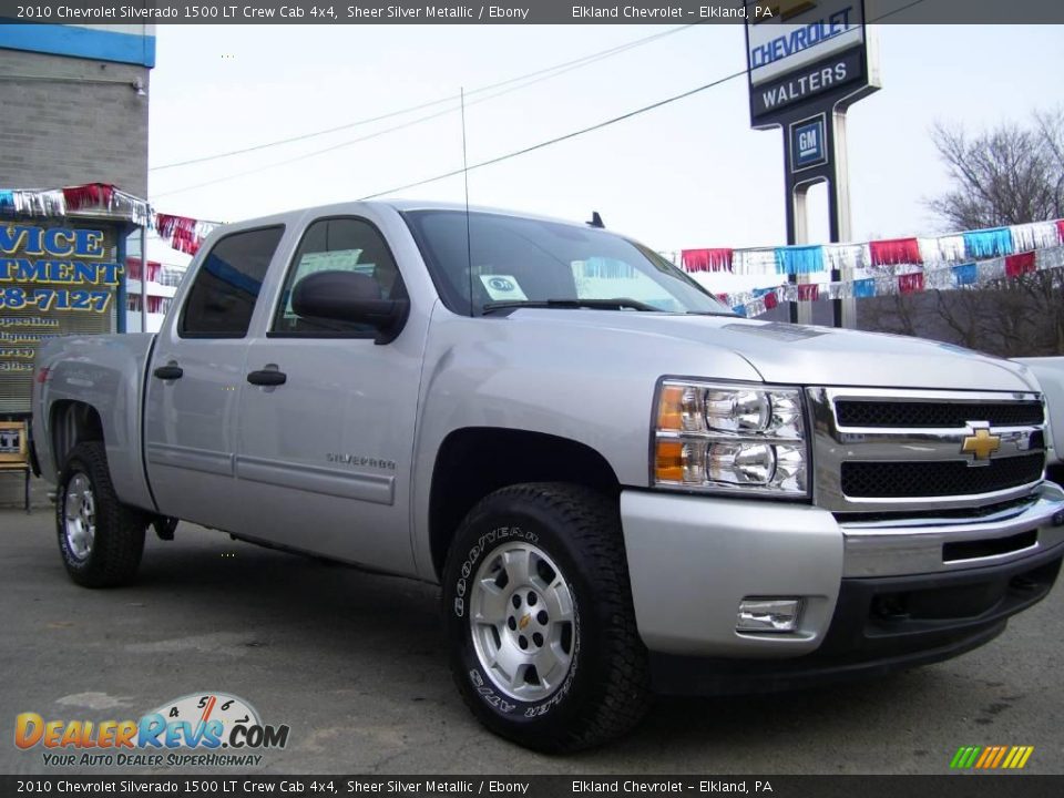 2010 Chevrolet Silverado 1500 LT Crew Cab 4x4 Sheer Silver Metallic / Ebony Photo #1
