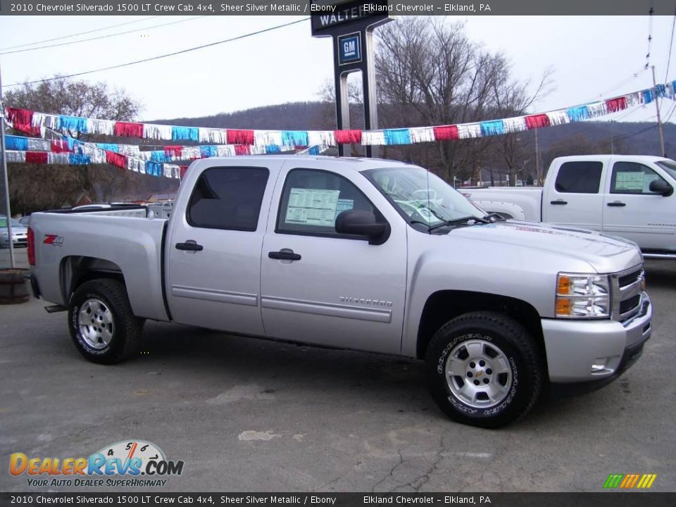 2010 Chevrolet Silverado 1500 LT Crew Cab 4x4 Sheer Silver Metallic / Ebony Photo #2