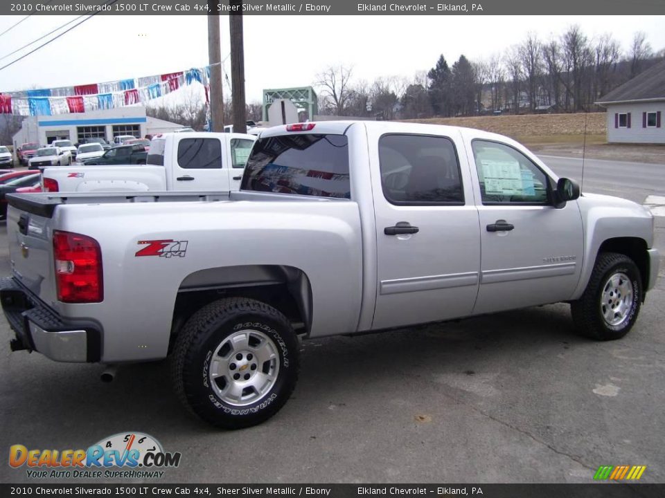 2010 Chevrolet Silverado 1500 LT Crew Cab 4x4 Sheer Silver Metallic / Ebony Photo #3