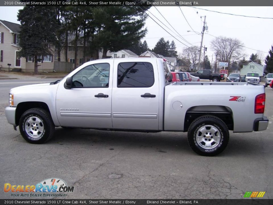 2010 Chevrolet Silverado 1500 LT Crew Cab 4x4 Sheer Silver Metallic / Ebony Photo #6