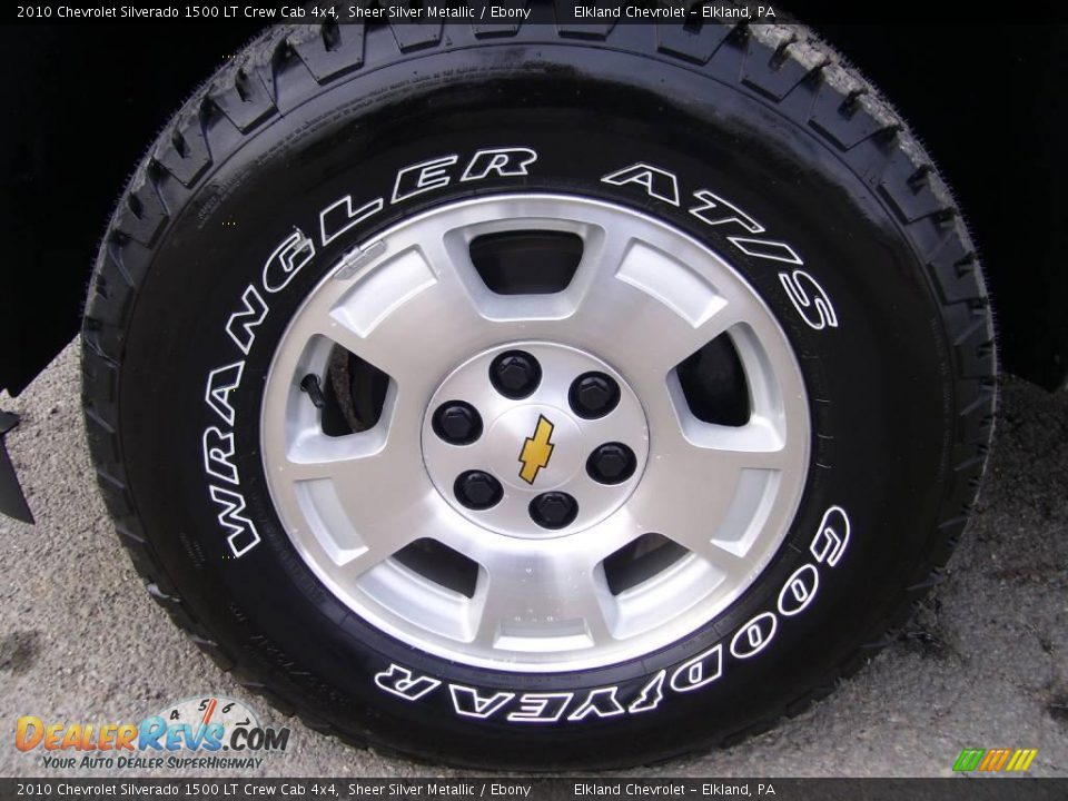 2010 Chevrolet Silverado 1500 LT Crew Cab 4x4 Sheer Silver Metallic / Ebony Photo #10