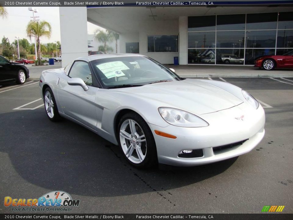 2010 Chevrolet Corvette Coupe Blade Silver Metallic / Ebony Black Photo #2
