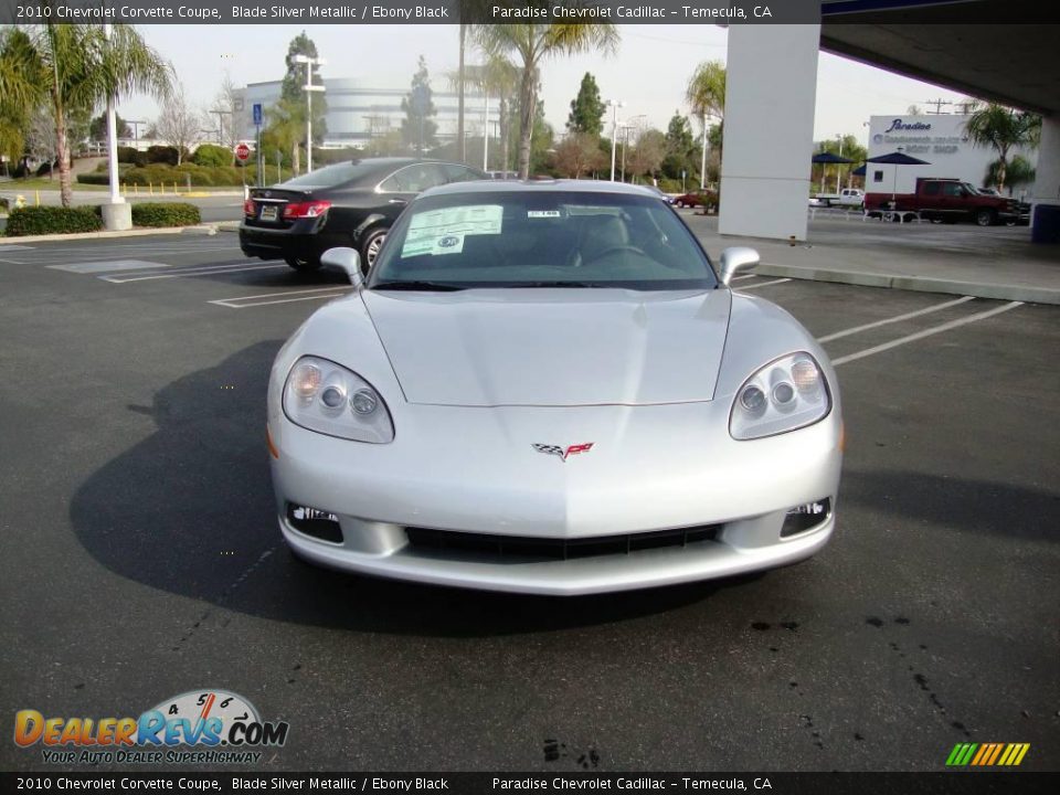 2010 Chevrolet Corvette Coupe Blade Silver Metallic / Ebony Black Photo #3