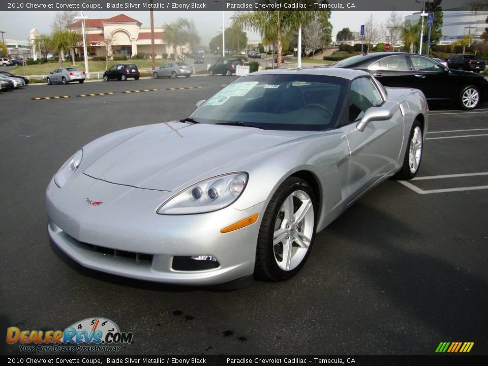 2010 Chevrolet Corvette Coupe Blade Silver Metallic / Ebony Black Photo #4