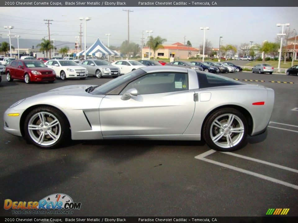 2010 Chevrolet Corvette Coupe Blade Silver Metallic / Ebony Black Photo #5